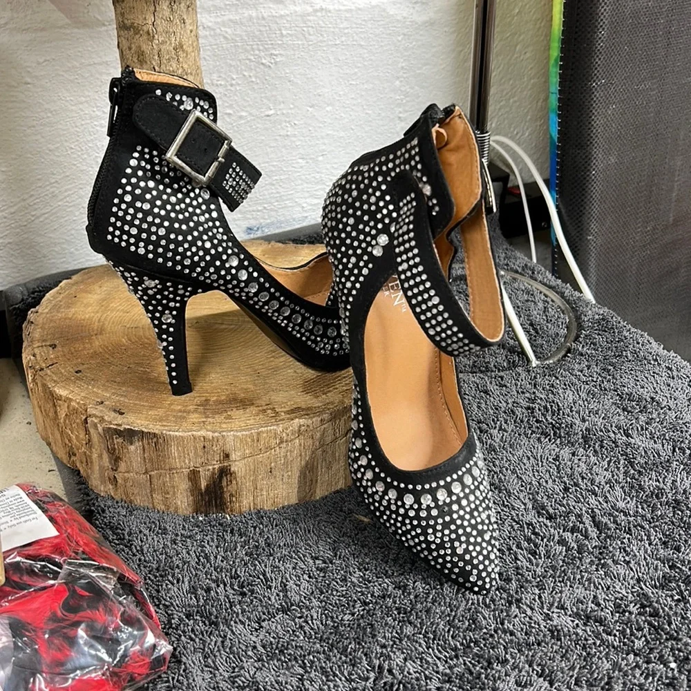 Leuven Alexander rhinestone studded heels
